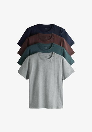 Next, LIGHTWEIGHT SHORT SLEEVE T-SHIRTS 4 PACK - T-Shirt basic - green grey