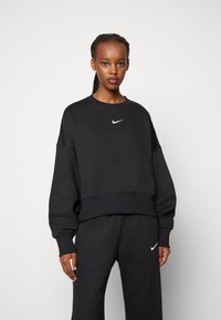 Nike Sportswear - CREW OVERSIZED FIT - Ikdienas džemperis - black/sail Miniatūras attēls 1