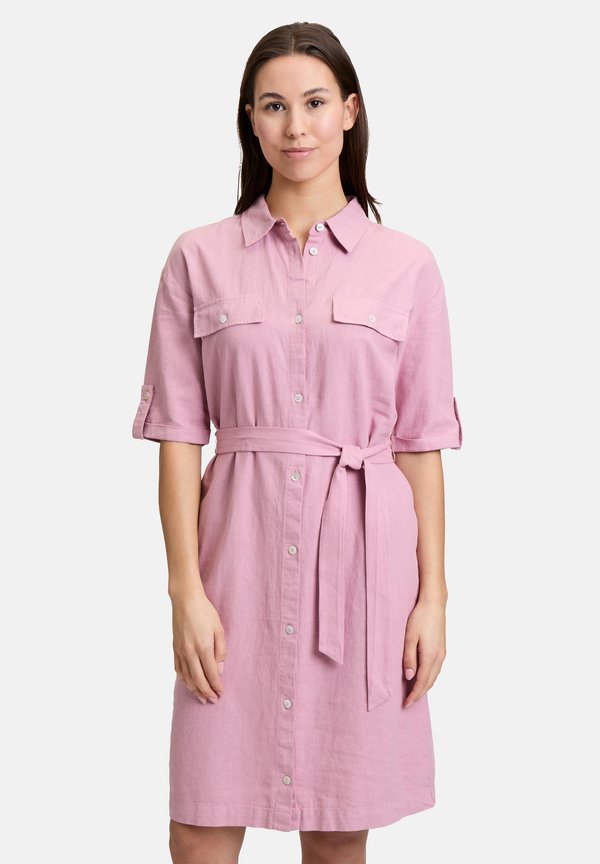 MIT GÜRTEL - Blusenkleid - lilas