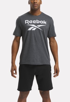 BIG STACKED LOGO TEE - Camiseta estampada - dark grey heather