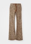 SEQUIN DRAWCORD TROUSERS - Stoffhose - gold-coloured