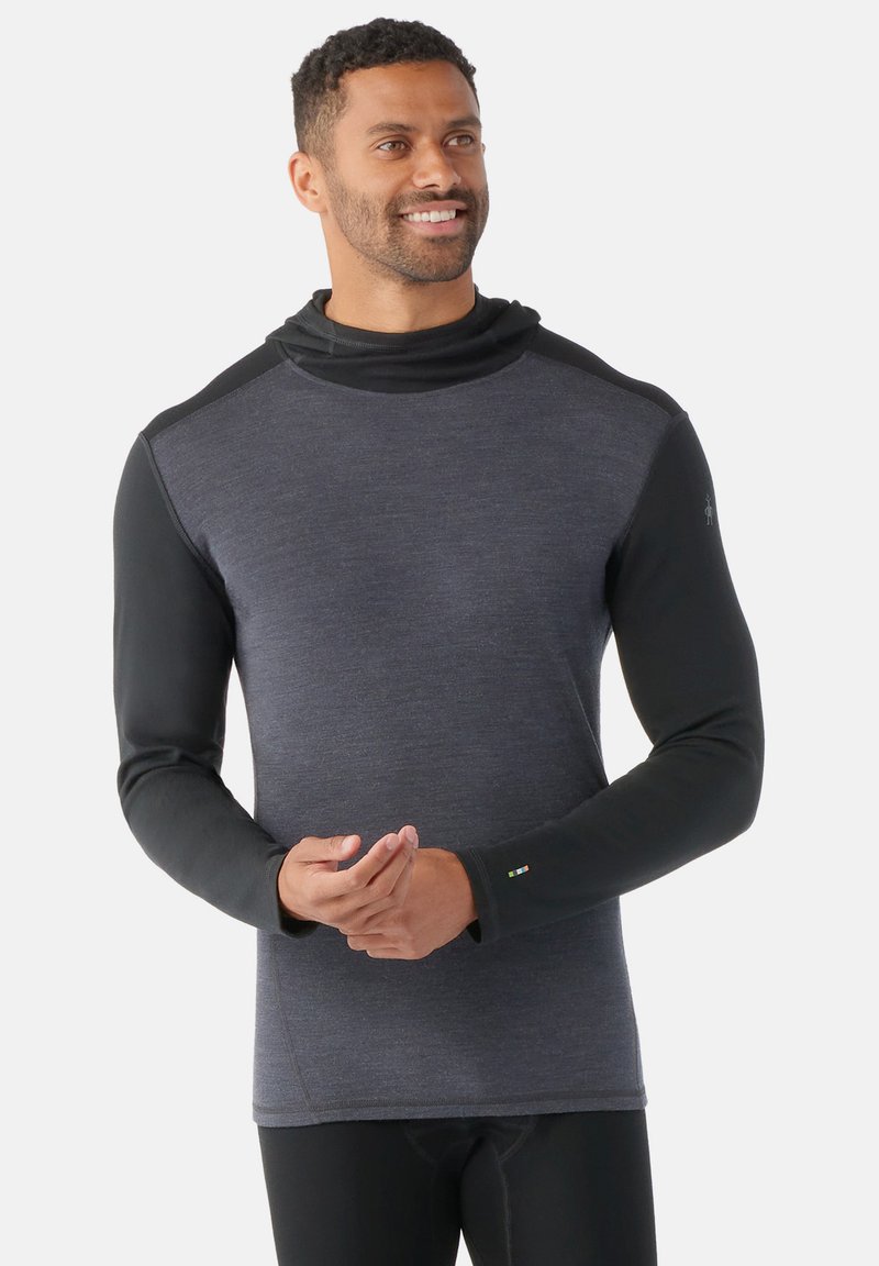 Smartwool CLASSIC THERMAL MERINO BASE LAYER - Unterhemd/-shirt - black charcoal h