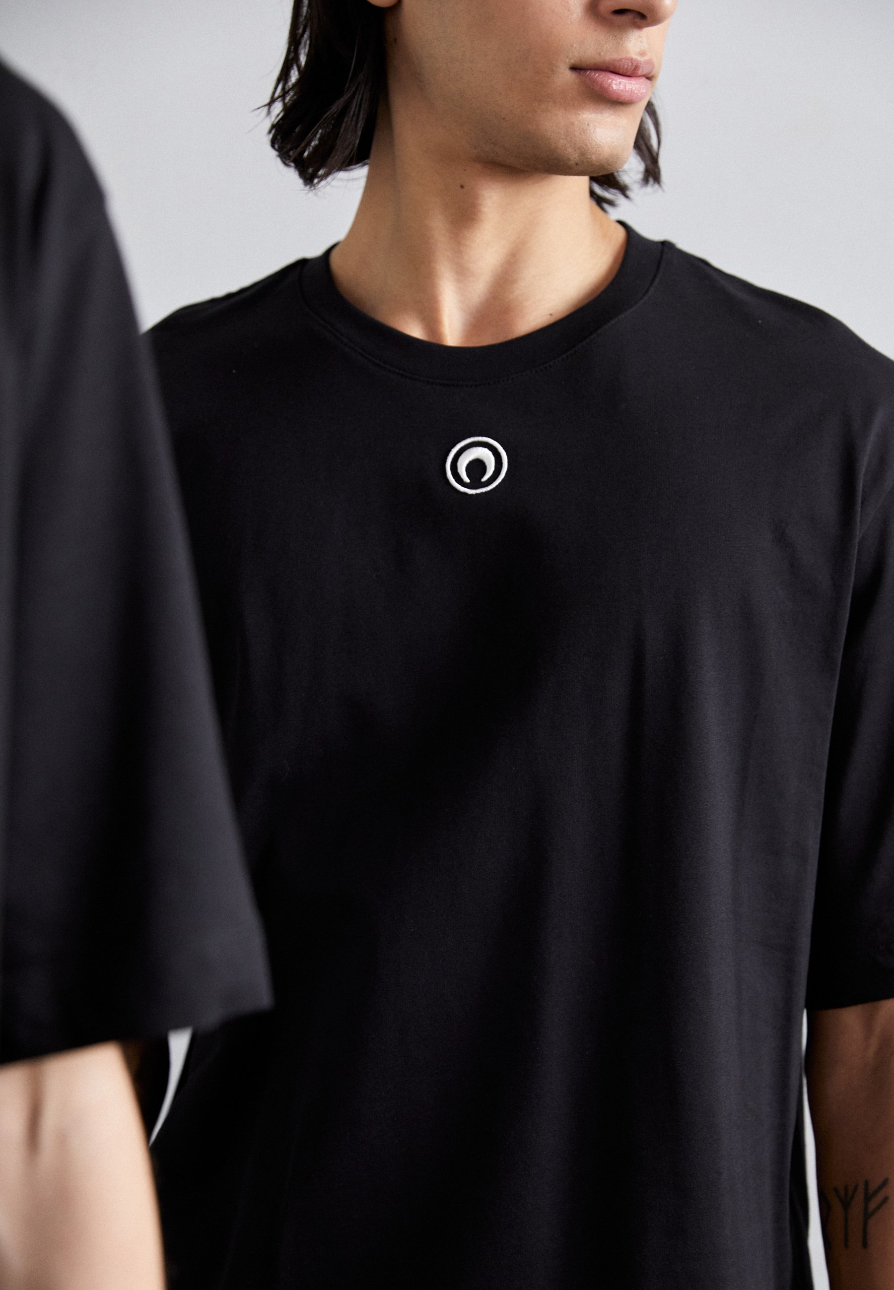 MARINE SERRE MOON LOGO LOOSE FIT UNISEX - T-shirt basique - black