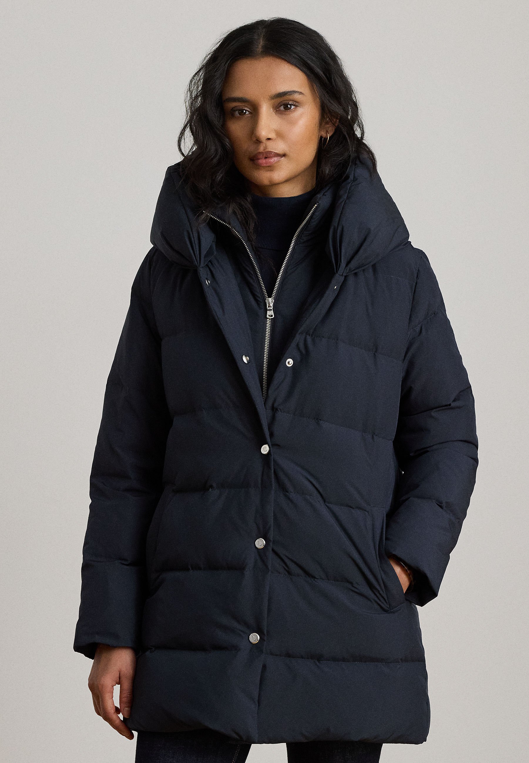 Lauren Ralph Lauren HOODED DOWN COAT - Down coat - navy/dark blue 