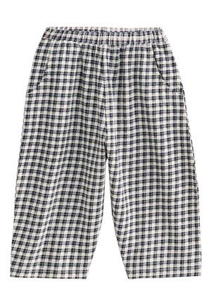 Next TEXTURED PODGY - Pantaloni - black white gingham