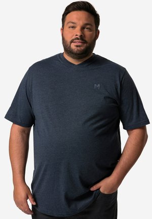 Men Plus 2ER-PACK HALBARM V-AUSSCHNITT - Camiseta básica - navy blue