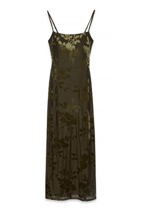 FLORAL PRINT - Vestido largo - khaki