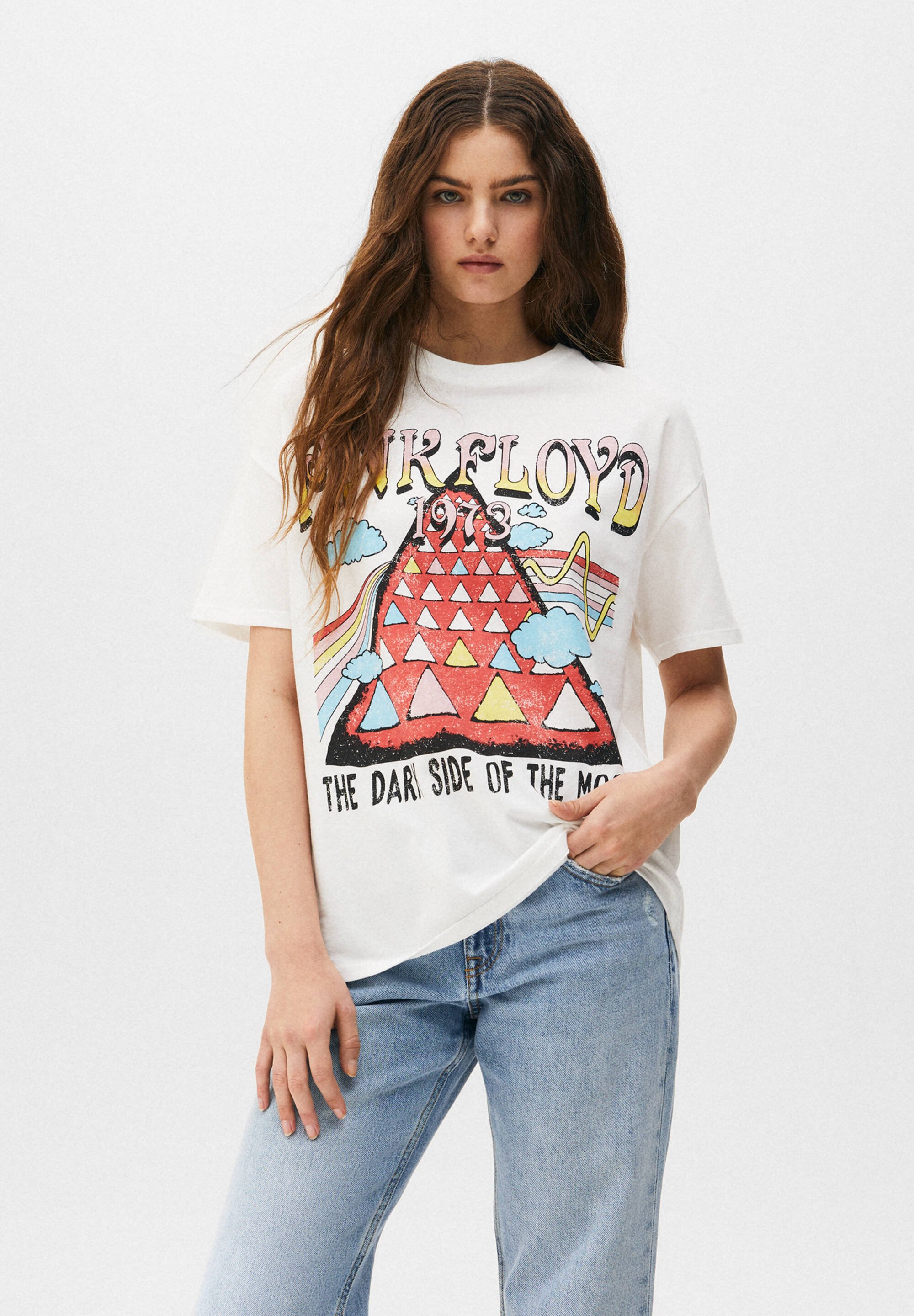 pull and bear t shirt pink floyd