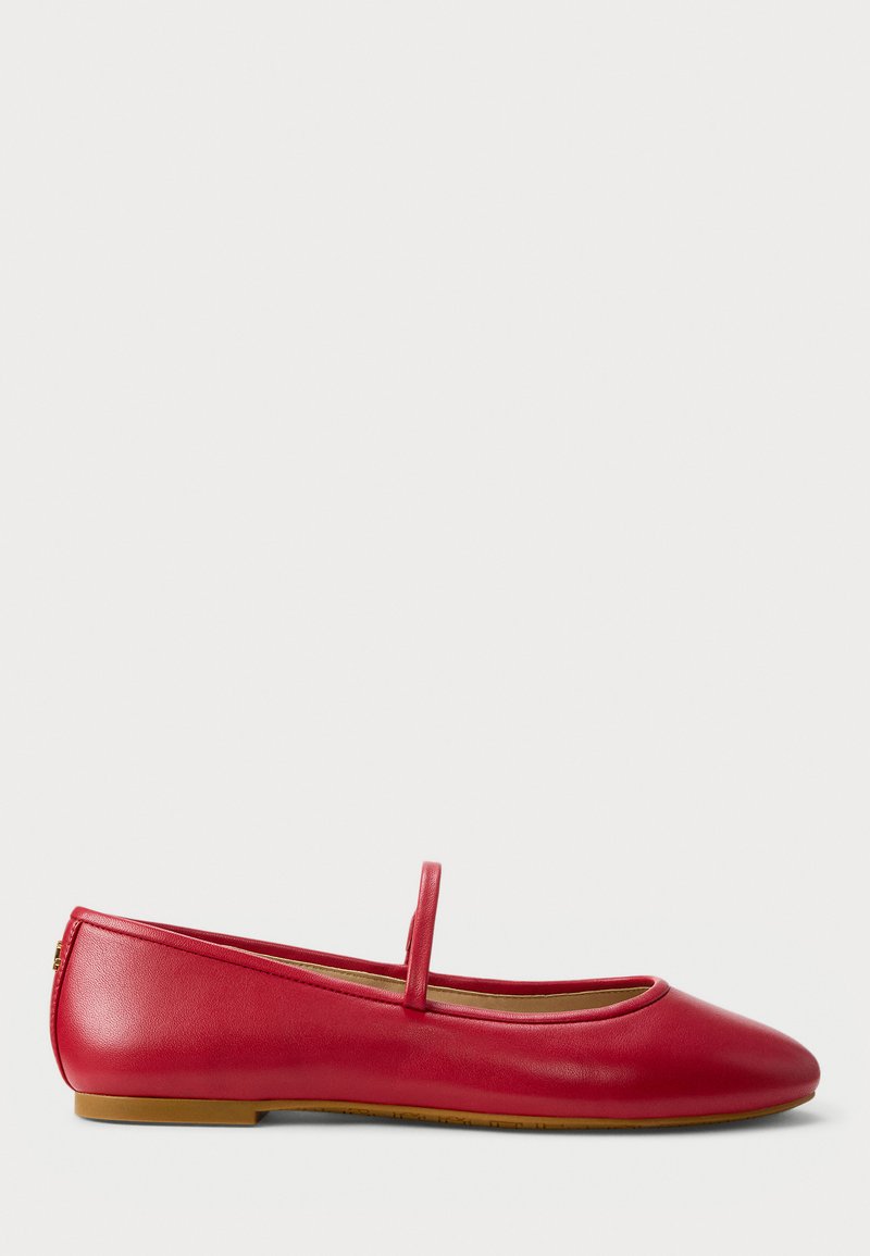 Lauren Ralph Lauren JAYNA NAPPA LEATHER MARY JANE FLAT - Balerínky s remienkom okolo členku - festive red