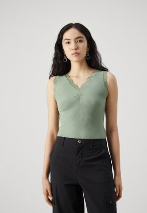 VMROSI V NECK - Topper - hedge green