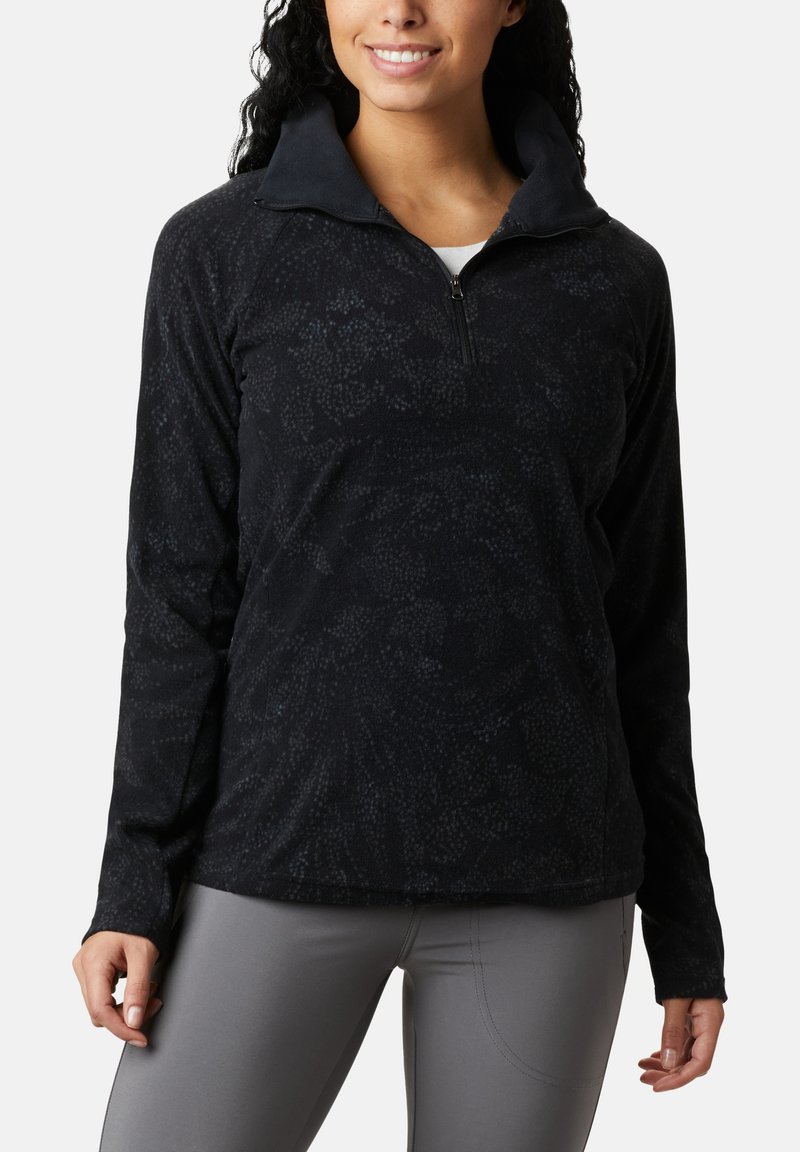 Columbia GLACIAL™ PRINT 1/2 ZIP - Camisola de lã polar - black dotty flo