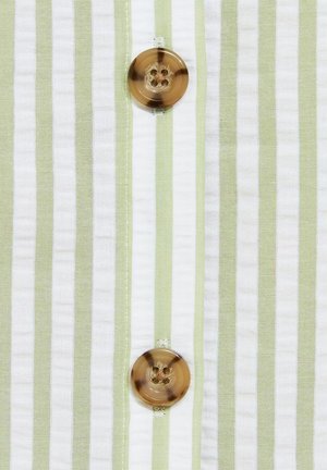 New Look, SEERSUCKER STRIPE BUTTON FRONT SLEEVELESS - Camicetta - green pattern