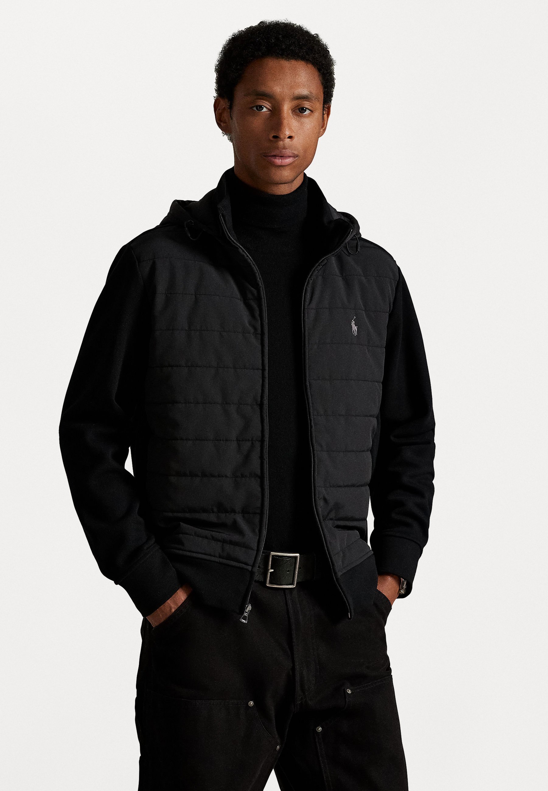 Polo Ralph Lauren HYBRID HOODED JACKET - Jas - polo black/zwart