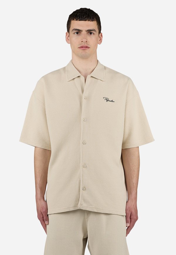 SIGNAR WAFFLE SHORTSLEEVE SHIRT - Shirt - washed light beige