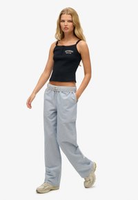 Superdry & Co STRIPE ELASTICATED - Broek - azure blue stripe oxford