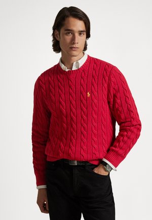 LUNAR NEW YEAR CABLE-KNIT COTTON SWEATER - Πουλόβερ - park avenue red