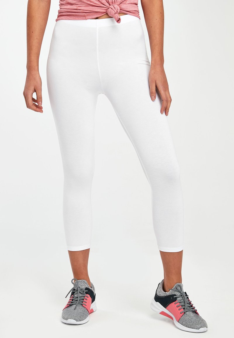 Next WHITE CROPPED LEGGINGS Leggings white/vit Zalando.se