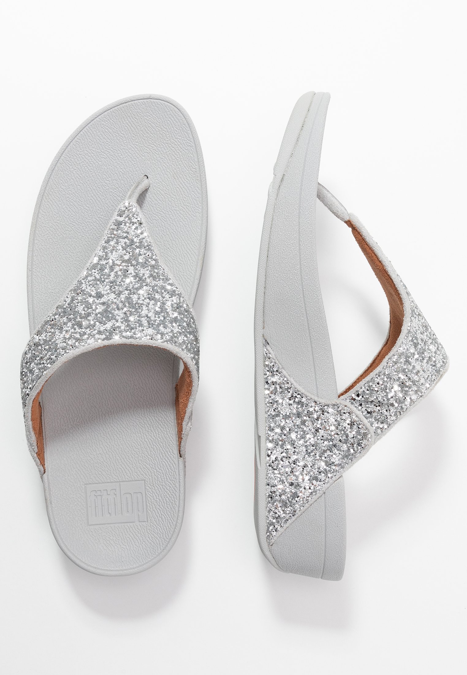 FitFlop LULU GLITTER TOE THONGS - Teensandalen - silver/zilverkleurig -  Zalando.nl