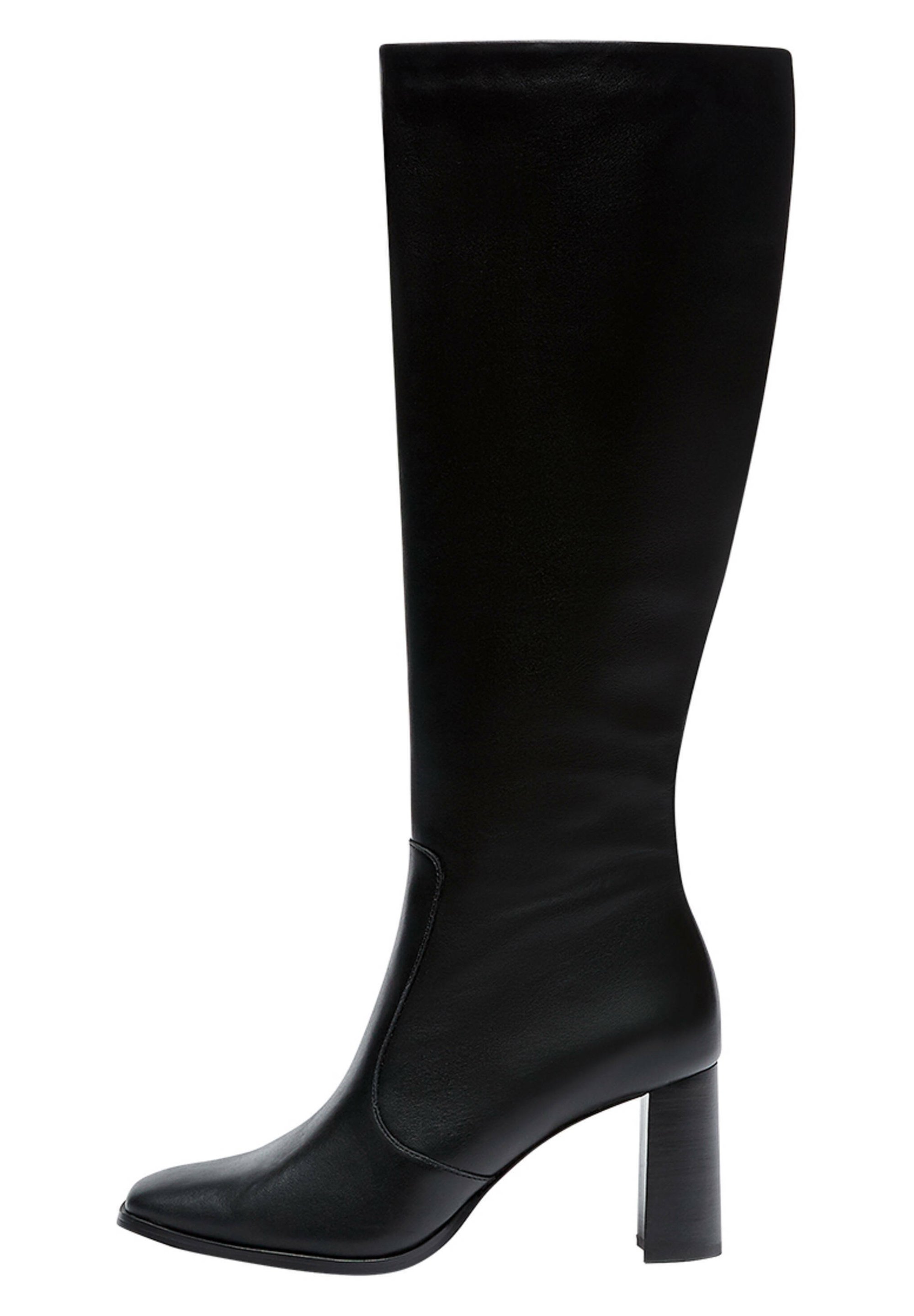 pull&bear platform heel knee boots