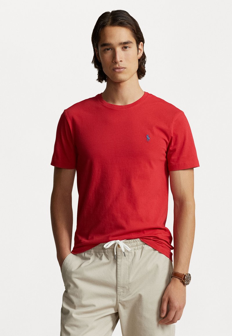 Polo Ralph Lauren CUSTOM SLIM FIT JERSEY CREWNECK T-SHIRT - T-shirt basique - post red