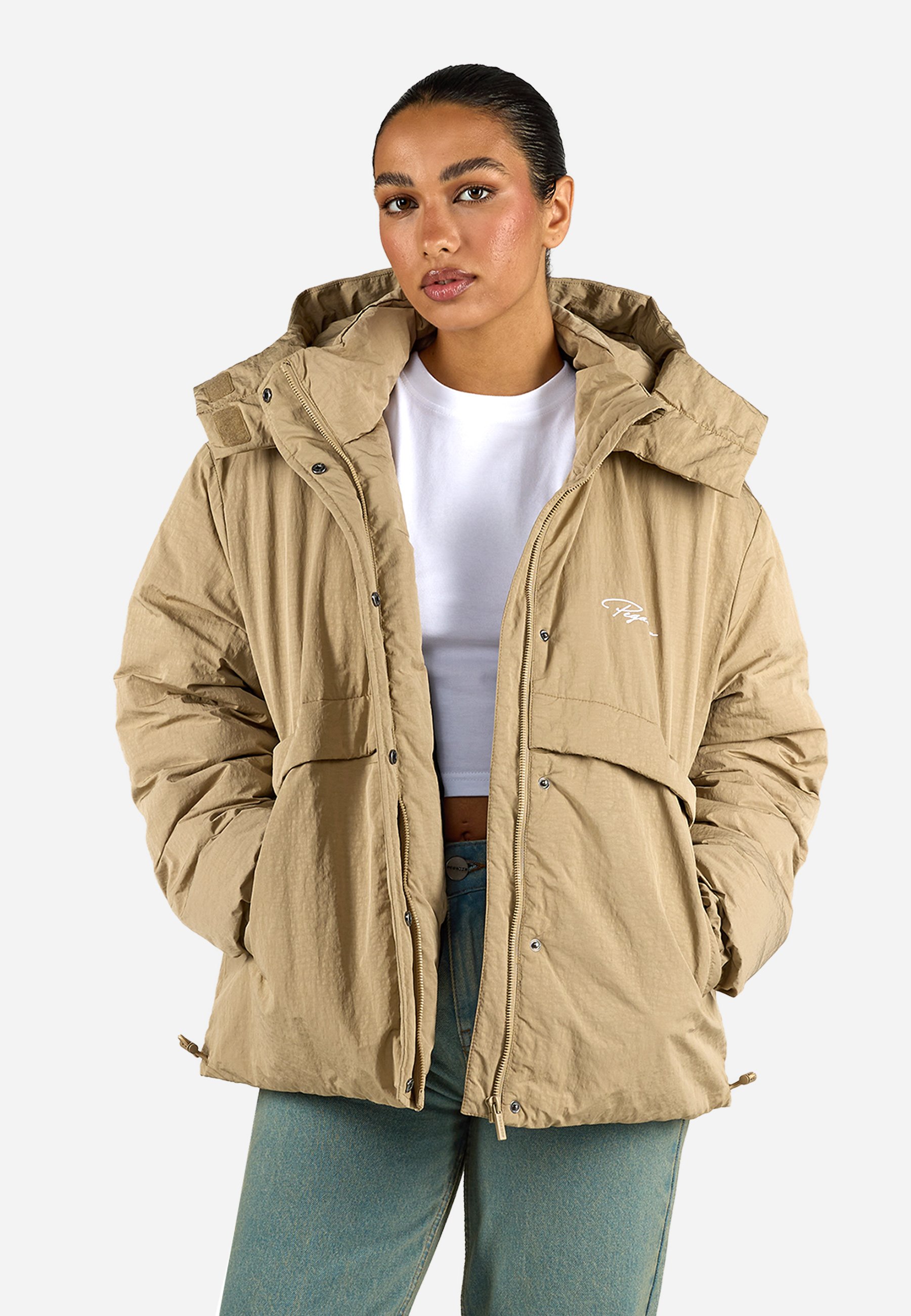 Pegador VALERA CRUSHED PUFFER JACKET - Winterjacke - sand - Zalando