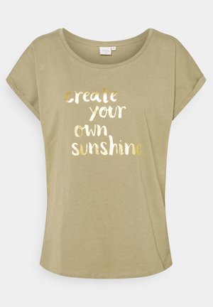 T-shirt con stampa - khaki