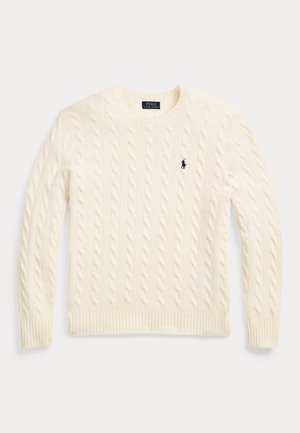 Polo Ralph Lauren, CABLE-KNIT WOOL-CASHMERE SWEATER - Svetrík - andover cream