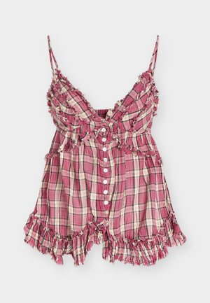 BDG Urban Outfitters, CLARA RUFFLE CAMI - Μπλούζα - red