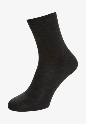 SOFTMERINO VIRGIN WOOL-COTTON-MIX - Socks - anthracite melange