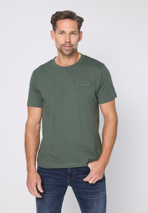 MIT BRUSTTASCHE - T-paita - grün