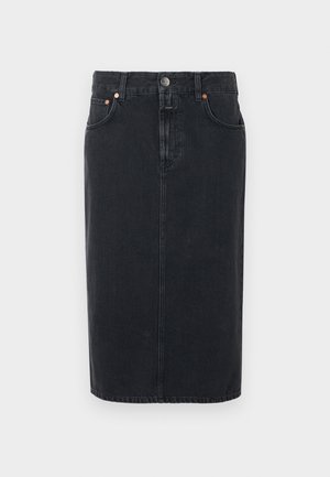 POCKET MIDI SKIRT - Fustă denim - dark grey