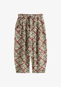 Sélectionné, red green tile print