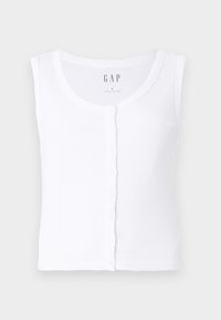 CROP BUTTON FRONT - Top - fresh white