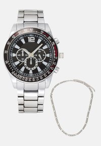 SET - Halskæder - silver-coloured/black