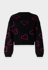 ONLHAPPIE HEART O NECK - Pulover - black
