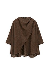 CHECK BLEND CAPE - Kapper - dark brown