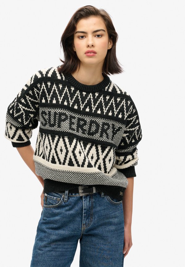 BRANDED PATTERN CREW  - Strickpullover