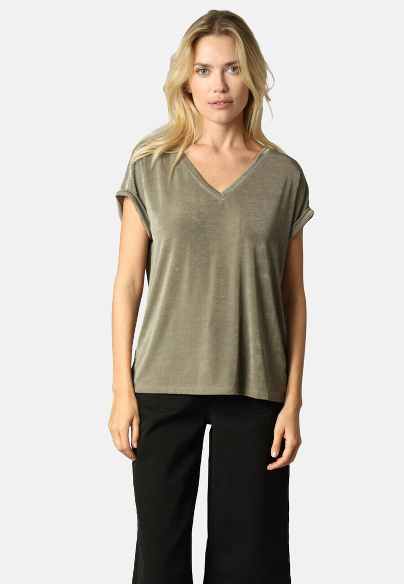 DEELUXE DJALI - T-shirt print - Khaki