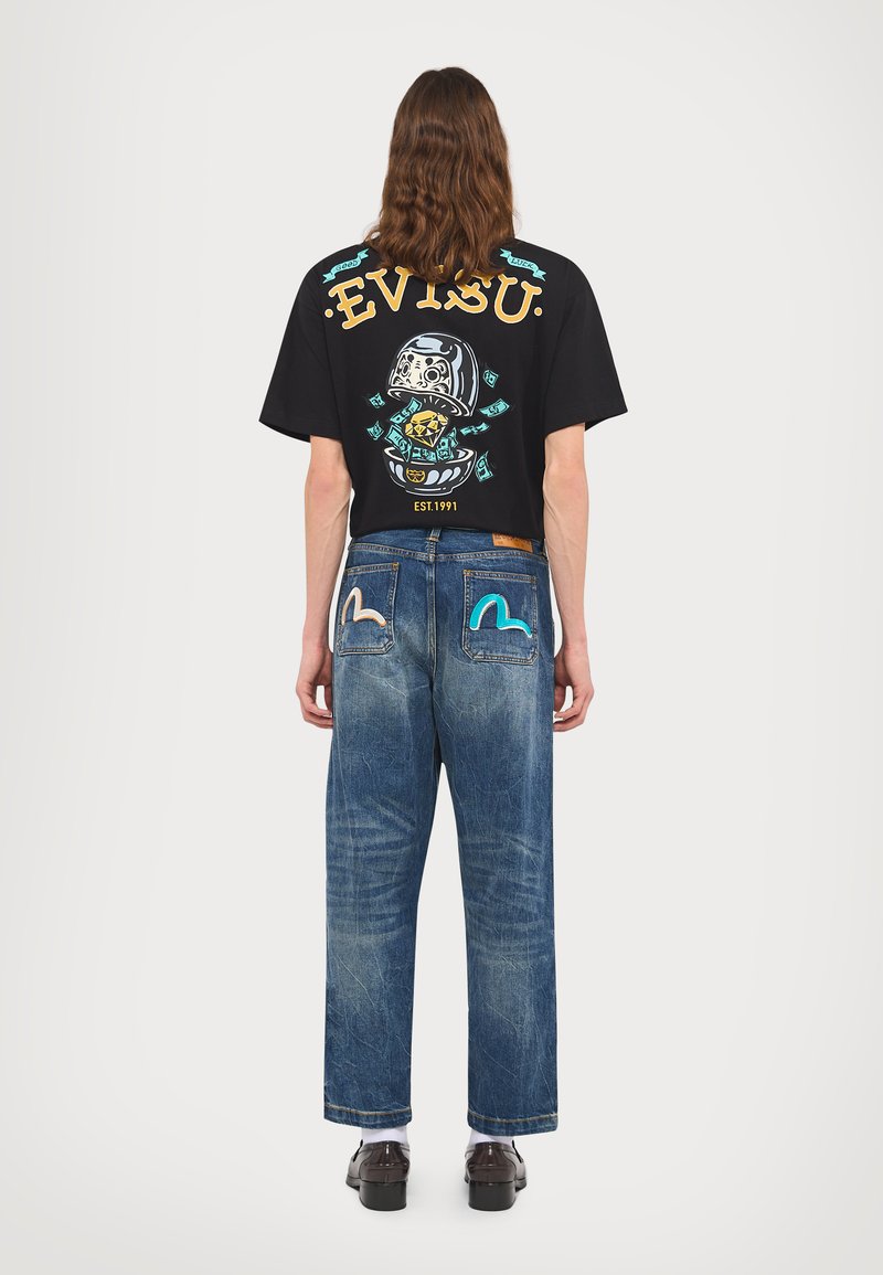 Evisu LETTERING PRINT SEAGULL PRINT - Jeans Relaxed Fit - mid tone 