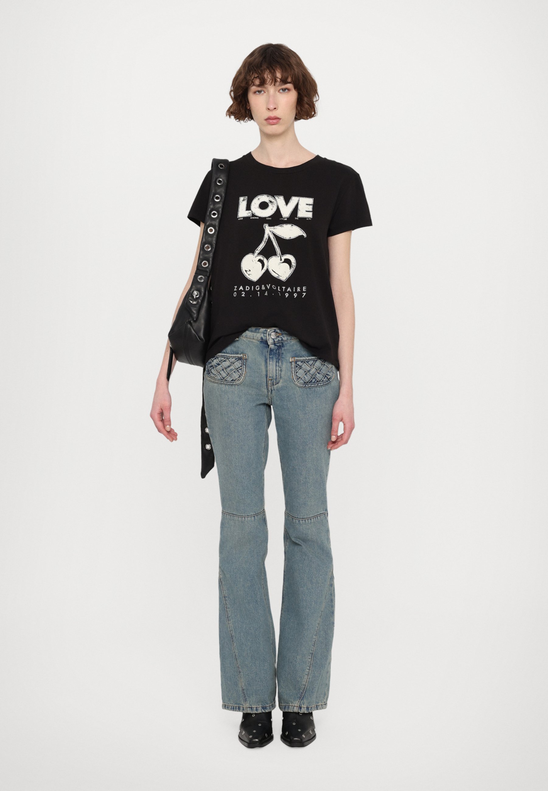 Zadig & Voltaire CLOE GUITAR WINGS STRASS - T-Shirt print