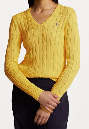 Stickad tröja - yellow