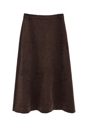 Polo Club, ROCK WOMAN SABINA SKIRT  RELAXED FIT - Falda larga - dark chocolate