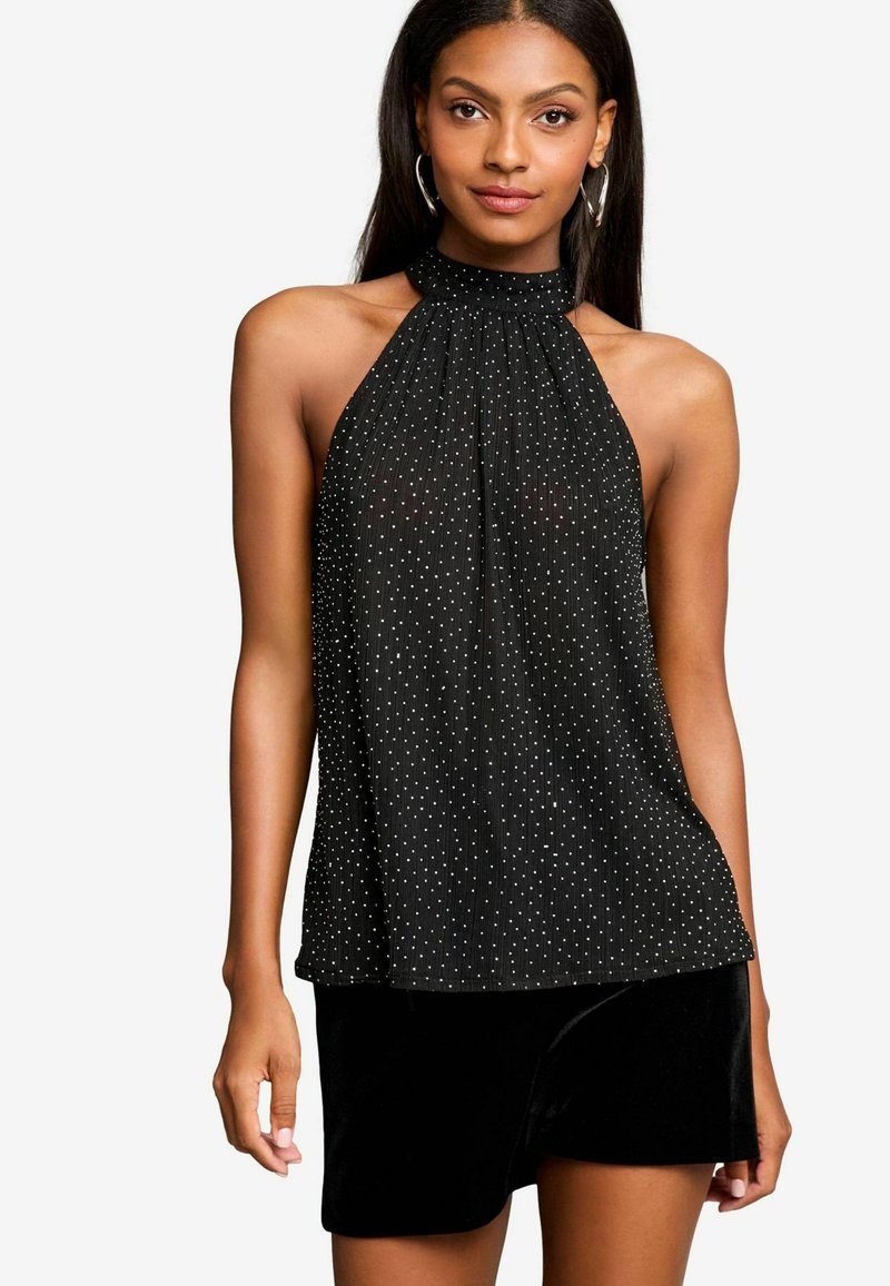 Lipsy HOTFIX HALTER NECK TOP - REGULAR FIT - Blúzka - blac