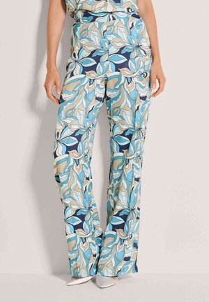 DRUCK - Stoffhose - light turquoise putty/off-white