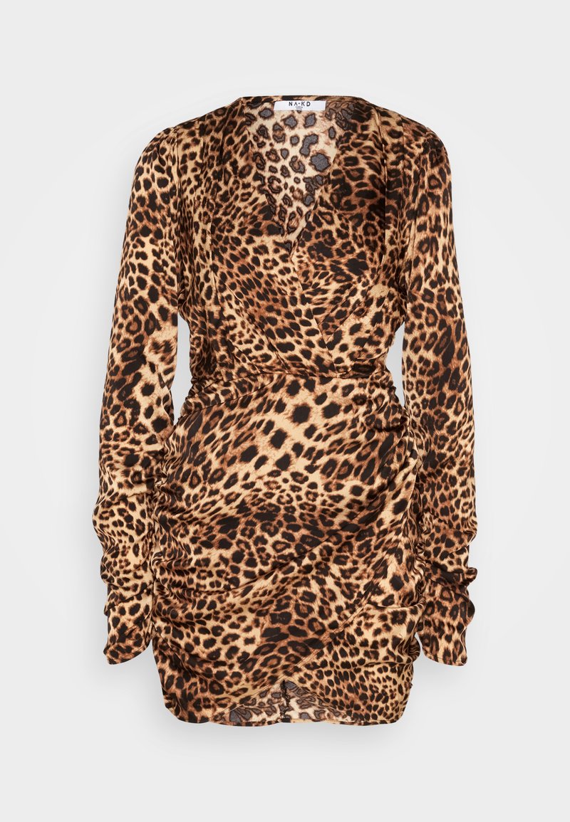 NA-KD Cocktailjurk bruin NA-KD Cocktailjurk bruin