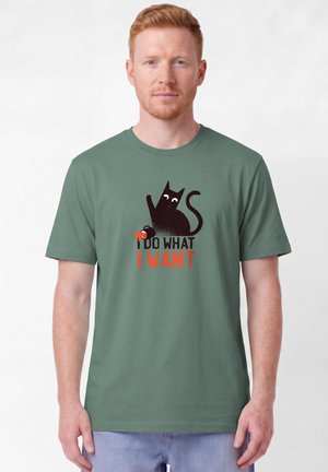 watapparel CAT UNISEX - T-shirt imprimé - green bay