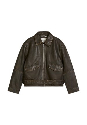 Marc O'Polo, Lederjacke - mossy earth