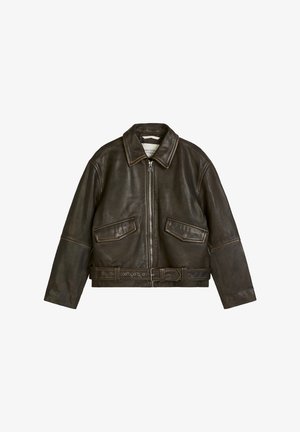Marc O'Polo, Lederjacke - mossy earth