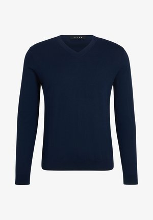 FALKE Basic V-Neck - Strickpullover - space blue