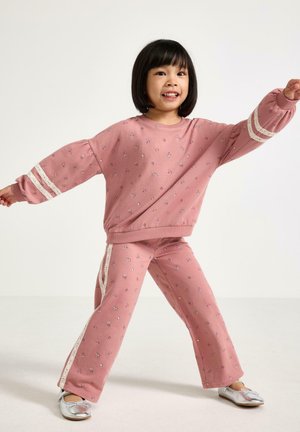 Lindex, LINDEX SWEATPANTS WITH BINDINGS LINDEX - Verryttelyhousut - dusty pink